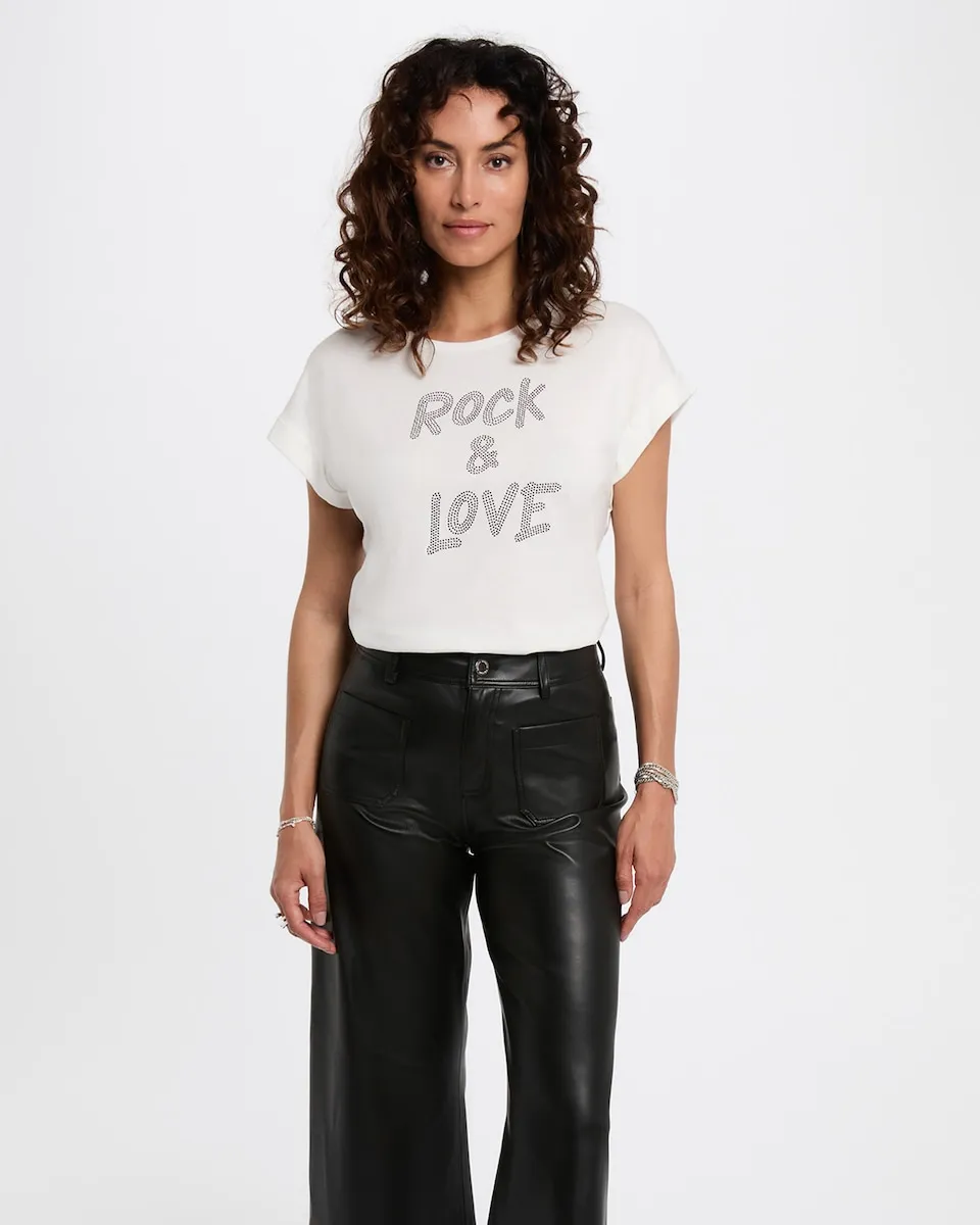 Женская короткая футболка со стразами Morgan, белый
Женская короткая футболка со стразами Morgan, белый