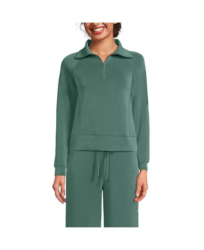 Женский пуловер Cupro с длинными рукавами и полумолнией на молнии Lands' End, зеленый
Женский пуловер Cupro с длинными рукавами и полумолнией на молнии Lands' End, зеленый