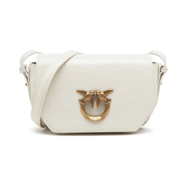 Миниатюрная кожаная сумка-мессенджер Love Click Exagon Pinko, белый
Миниатюрная кожаная сумка-мессенджер Love Click Exagon Pinko, белый