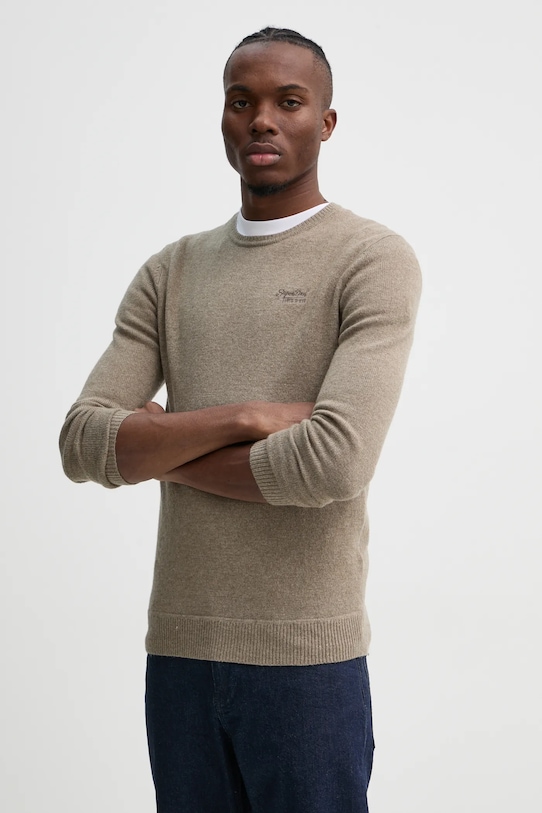 Свитер с добавлением шерсти Superdry, коричневый
Свитер с добавлением шерсти Superdry, коричневый