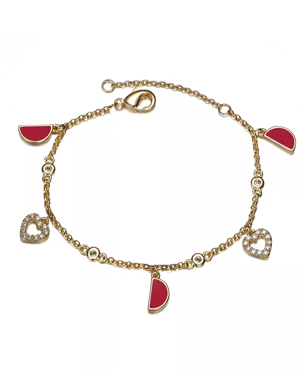 Браслет с подвесками в виде красной луны и фианитами в форме сердца Gigigirl, red
Браслет с подвесками в виде красной луны и фианитами в форме сердца Gigigirl, red