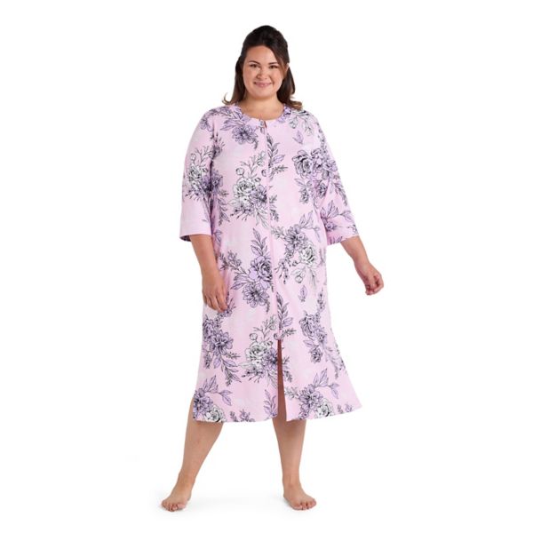 Халат большого размера из трикотажной пряжи с длинной застежкой-молнией Miss Elaine Essentials, цвет pink print
Халат большого размера из трикотажной пряжи с длинной застежкой-молнией Miss Elaine Essentials, цвет pink print