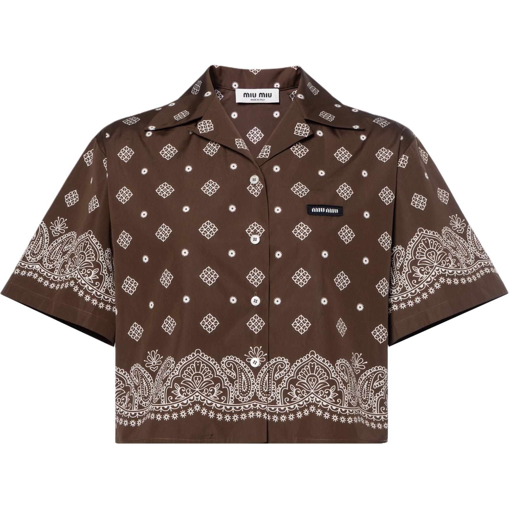 MIU MIU SS25 Рубашка женская Brown
MIU MIU SS25 Рубашка женская Brown