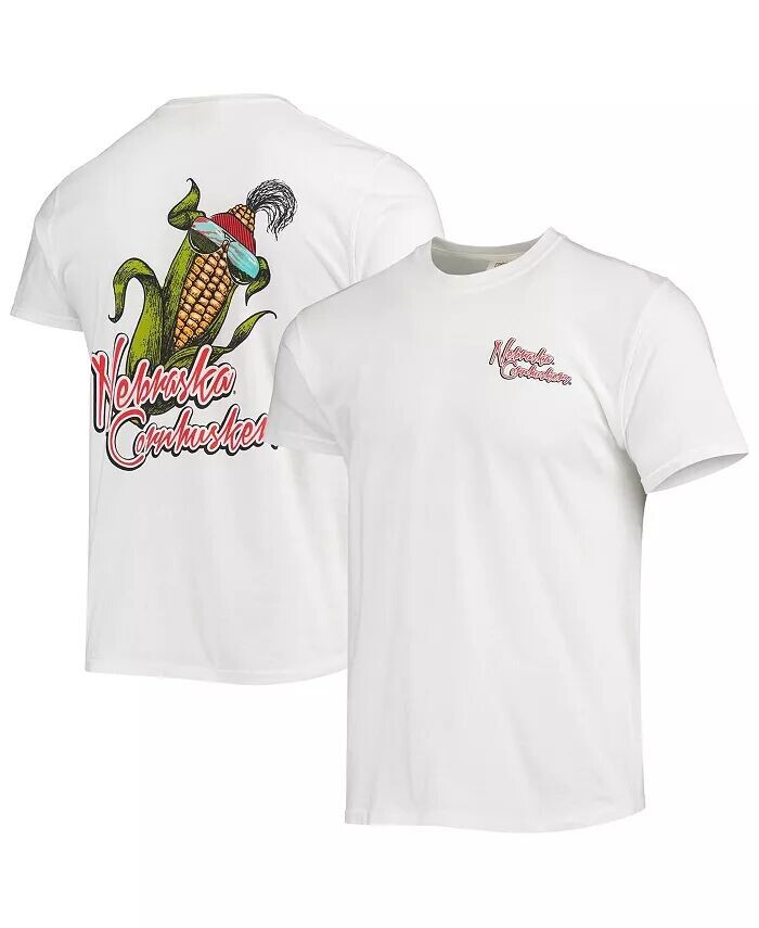 Мужская белая футболка-бандана с талисманом Nebraska Huskers Image One
Мужская белая футболка-бандана с талисманом Nebraska Huskers Image One