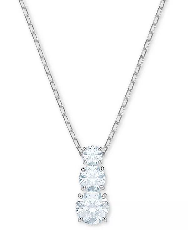 Ожерелье с подвеской из трёх кристаллов серебристого оттенка, 14-4/5 дюйма + удлинитель 2 дюйма Swarovski, white
Ожерелье с подвеской из трёх кристаллов серебристого оттенка, 14-4/5 дюйма + удлинитель 2 дюйма Swarovski, white