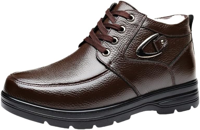 Зимние теплые и толстые ботинки FmShi большого размера для мужчин - противоскользящие, прочные, удобные и подходят к различной повседневной одежде, коричневый
Зимние теплые и толстые ботинки FmShi большого размера для мужчин - противоскользящие, прочные, удобные и подходят к различной повседневной одежде, коричневый