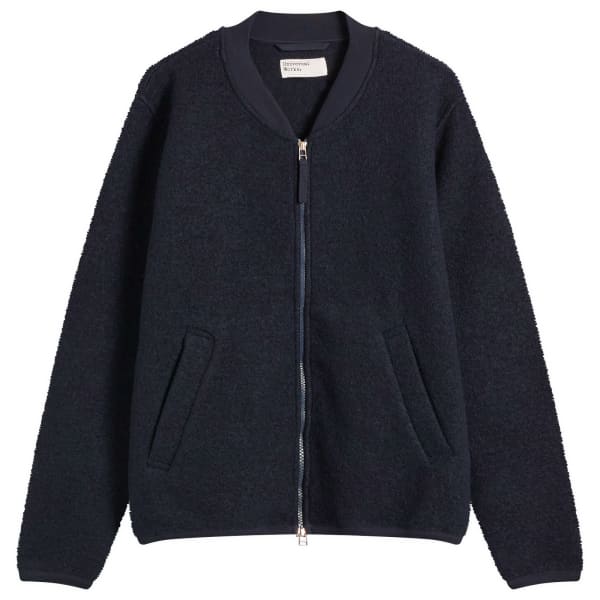 Универсальные вязаные бомберы с молнией Universal Works, navy
Универсальные вязаные бомберы с молнией Universal Works, navy