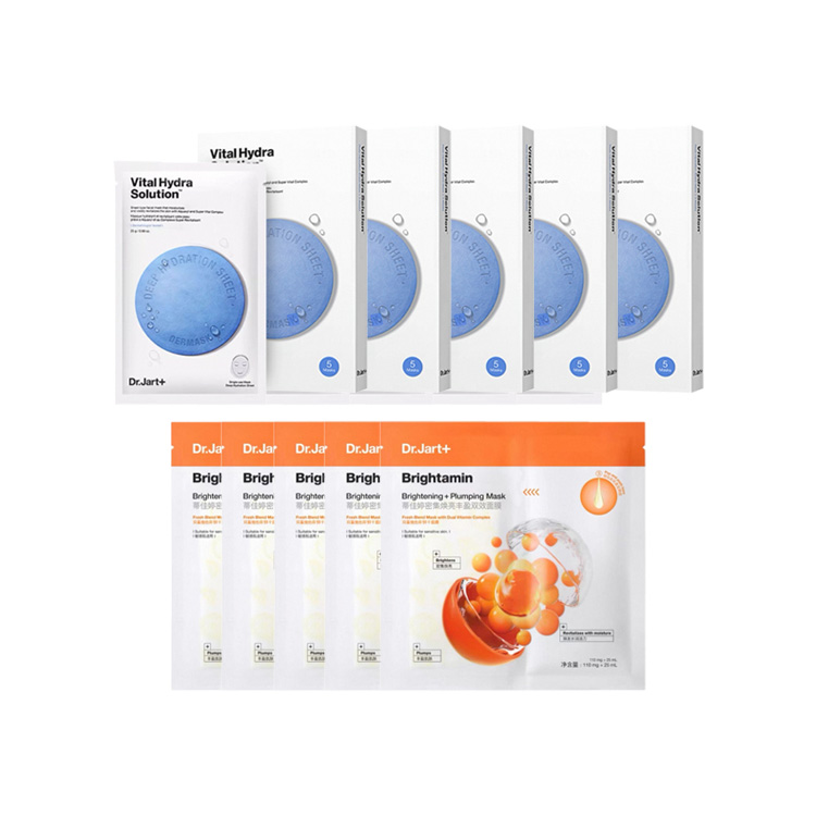 DIJIATING VC Luminous Pills Facial Masks увлажняющие и питательные маски 10 таблеток + 10 таблеток Dr. Jart+, two-piece set: синий round mask 5 pcs/box * 5+vc brightening mask 5 pcs
DIJIATING VC Luminous Pills Facial Masks увлажняющие и питательные маски 10 таблеток + 10 таблеток Dr. Jart+, two-piece set: синий round mask 5 pcs/box * 5+vc brightening mask 5 pcs