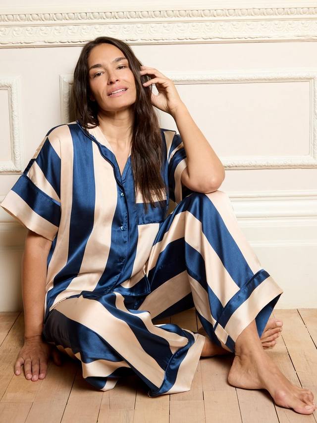 Комплект пижамы Block Stripe Satin Their Nibs, Navy
Комплект пижамы Block Stripe Satin Their Nibs, Navy