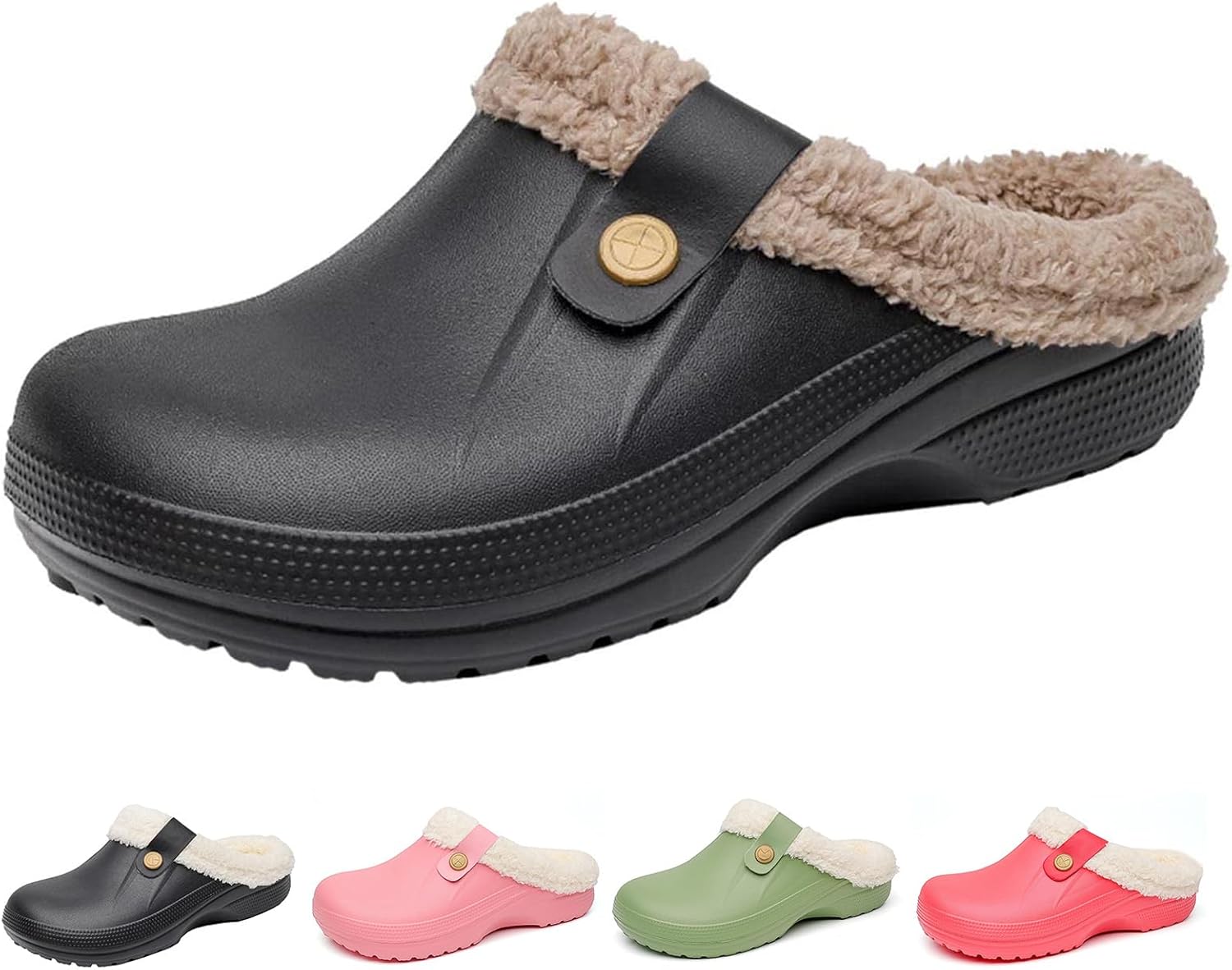 Шлепанцы с меховой подкладкой для женщин и мужчин, водонепроницаемые зимние пушистые тапочки для женщин для дома и улицы, противоскользящие садовые туфли, кломпы для поваров и медсестер Generic, черный
Шлепанцы с меховой подкладкой для женщин и мужчин, водонепроницаемые зимние пушистые тапочки для женщин для дома и улицы, противоскользящие садовые туфли, кломпы для поваров и медсестер Generic, черный