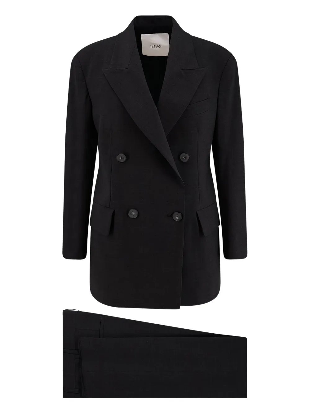 Костюм с двубортным блейзером Hevo, черный
Костюм с двубортным блейзером Hevo, черный