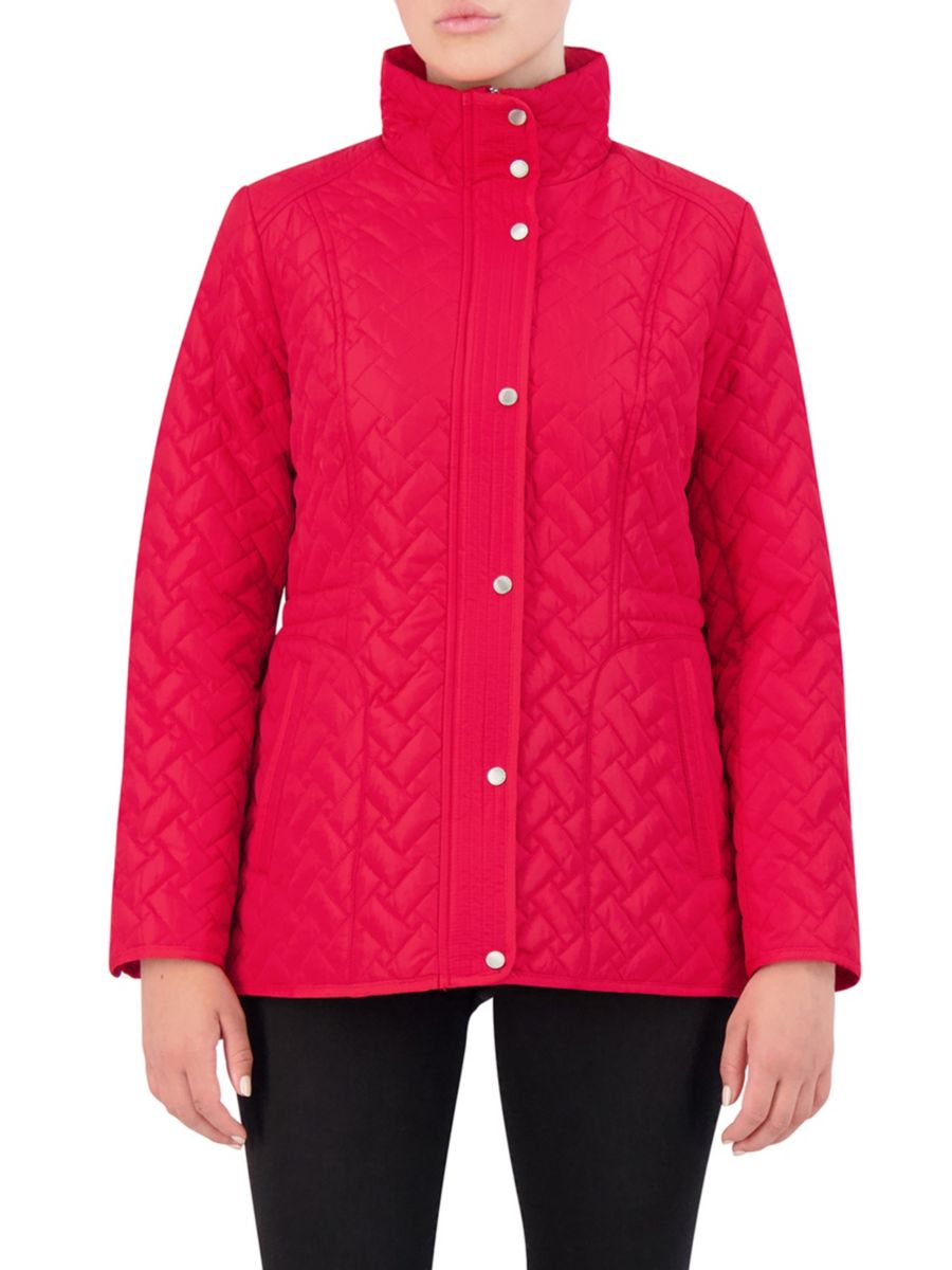 Стеганая куртка с воротником-воронкой Cole Haan, красный
Стеганая куртка с воротником-воронкой Cole Haan, красный