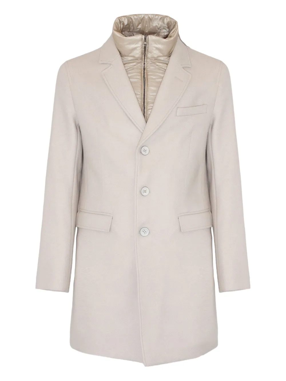 Пальто на пуговицах с молнией Herno, нейтральный
Пальто на пуговицах с молнией Herno, нейтральный