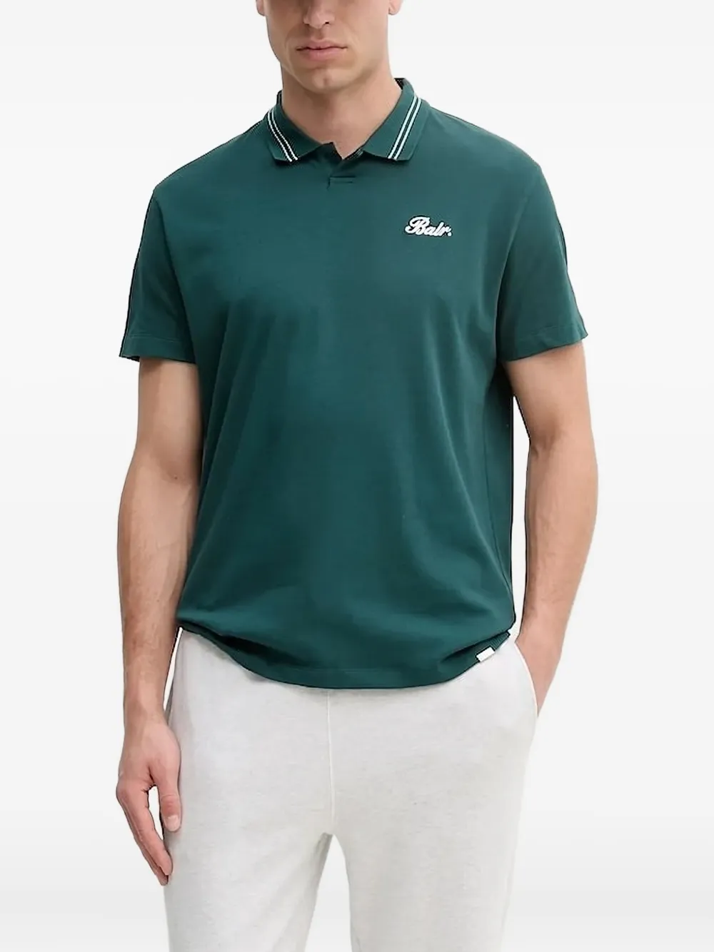 Рубашка-поло с вышитым логотипом BALR., зеленый 
Рубашка-поло с вышитым логотипом BALR., зеленый