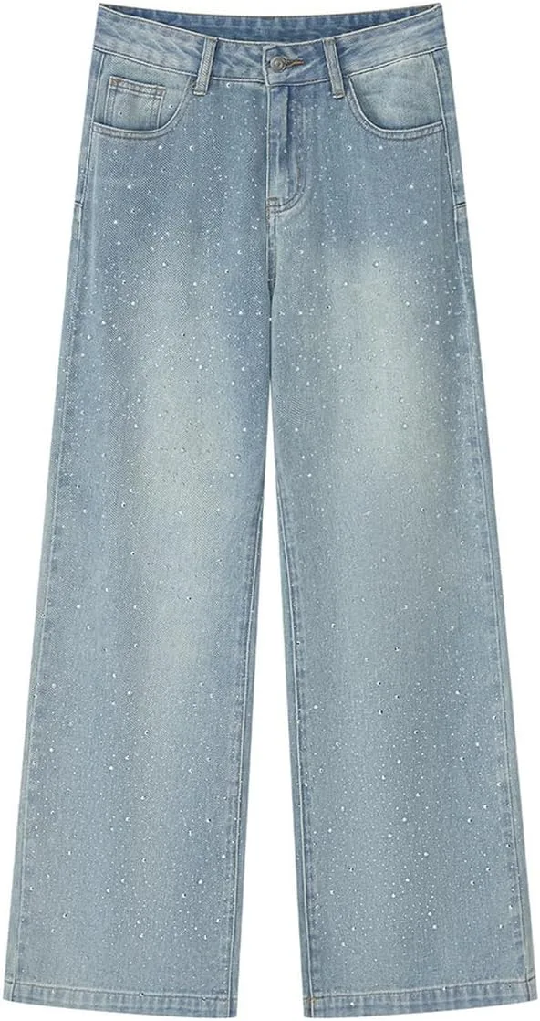 Джинсы женские High Waisted Rhinestone Wide Leg
Джинсы женские High Waisted Rhinestone Wide Leg