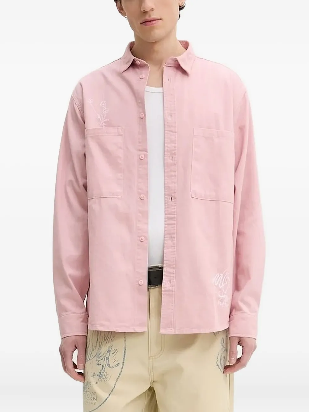 Рубашка с цветочной вышивкой Desigual, розовый
Рубашка с цветочной вышивкой Desigual, розовый