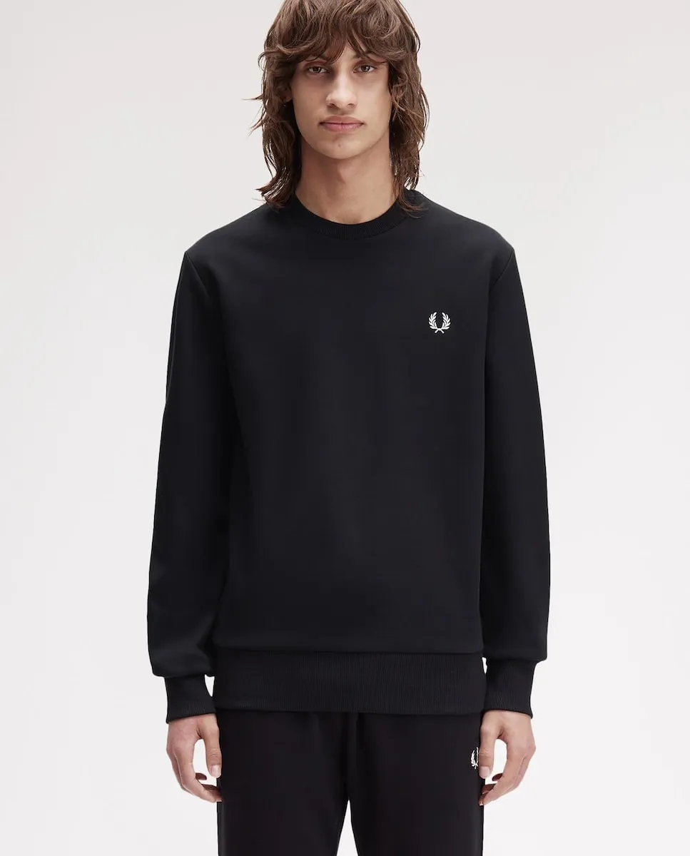 Мужская однотонная толстовка с круглым вырезом Fred Perry, черный
Мужская однотонная толстовка с круглым вырезом Fred Perry, черный