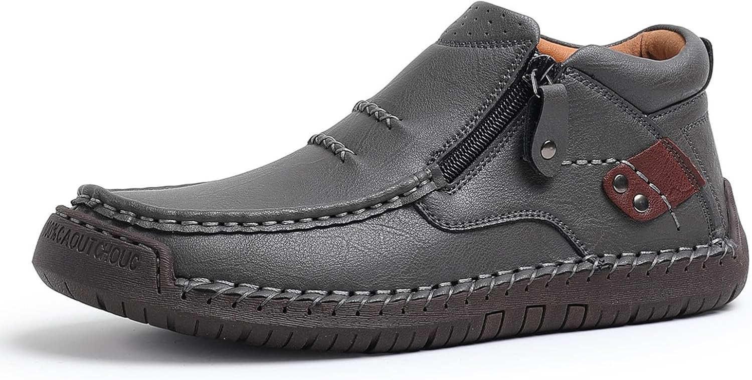 Мужские ортопедические кожаные ботинки ручной работы, водонепроницаемые туфли без шнуровки с боковой молнией, комфортные премиальные кожаные ботинки для походов и путешествий на открытом воздухе Generic, серый
Мужские ортопедические кожаные ботинки ручной работы, водонепроницаемые туфли без шнуровки с боковой молнией, комфортные премиальные кожаные ботинки для походов и путешествий на открытом воздухе Generic, серый