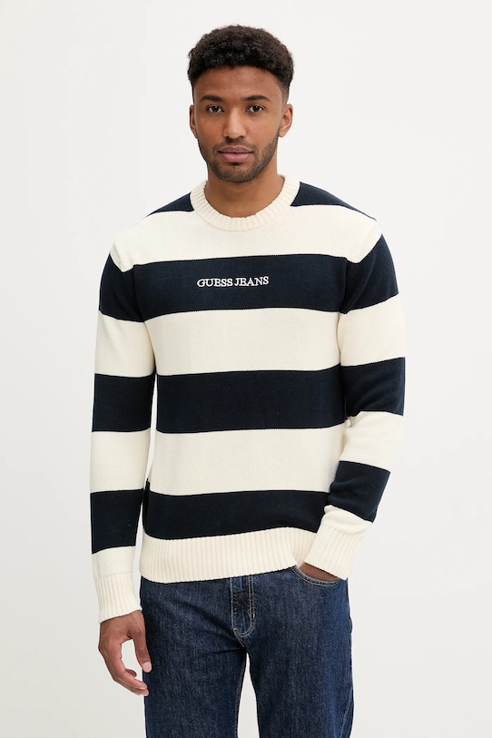 Хлопковый свитер Guess Jeans, бежевый 
Хлопковый свитер Guess Jeans, бежевый