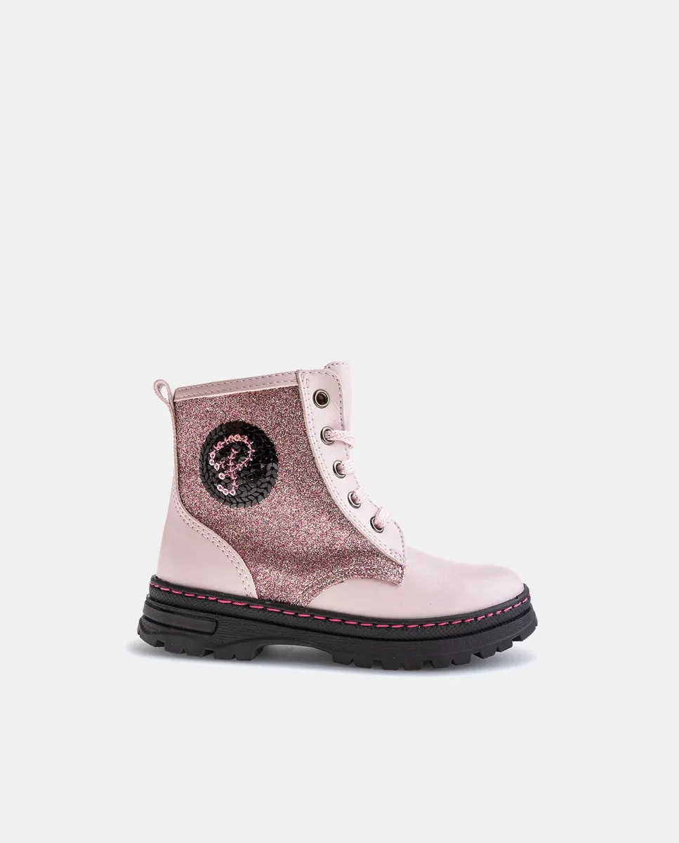 Детские ботинки со шнурками и молнией Pablosky, розовый
Детские ботинки со шнурками и молнией Pablosky, розовый