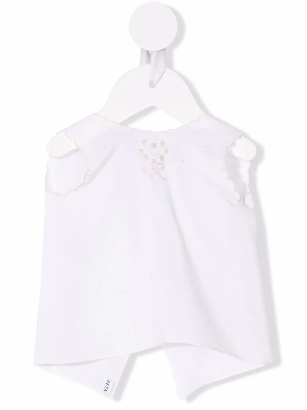 Шелковая блузка с фестонами Mariella Ferrari, розовый
Шелковая блузка с фестонами Mariella Ferrari, розовый