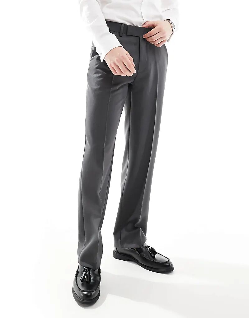 Элегантные прямые брюки угольного цвета ASOS DESIGN
Элегантные прямые брюки угольного цвета ASOS DESIGN