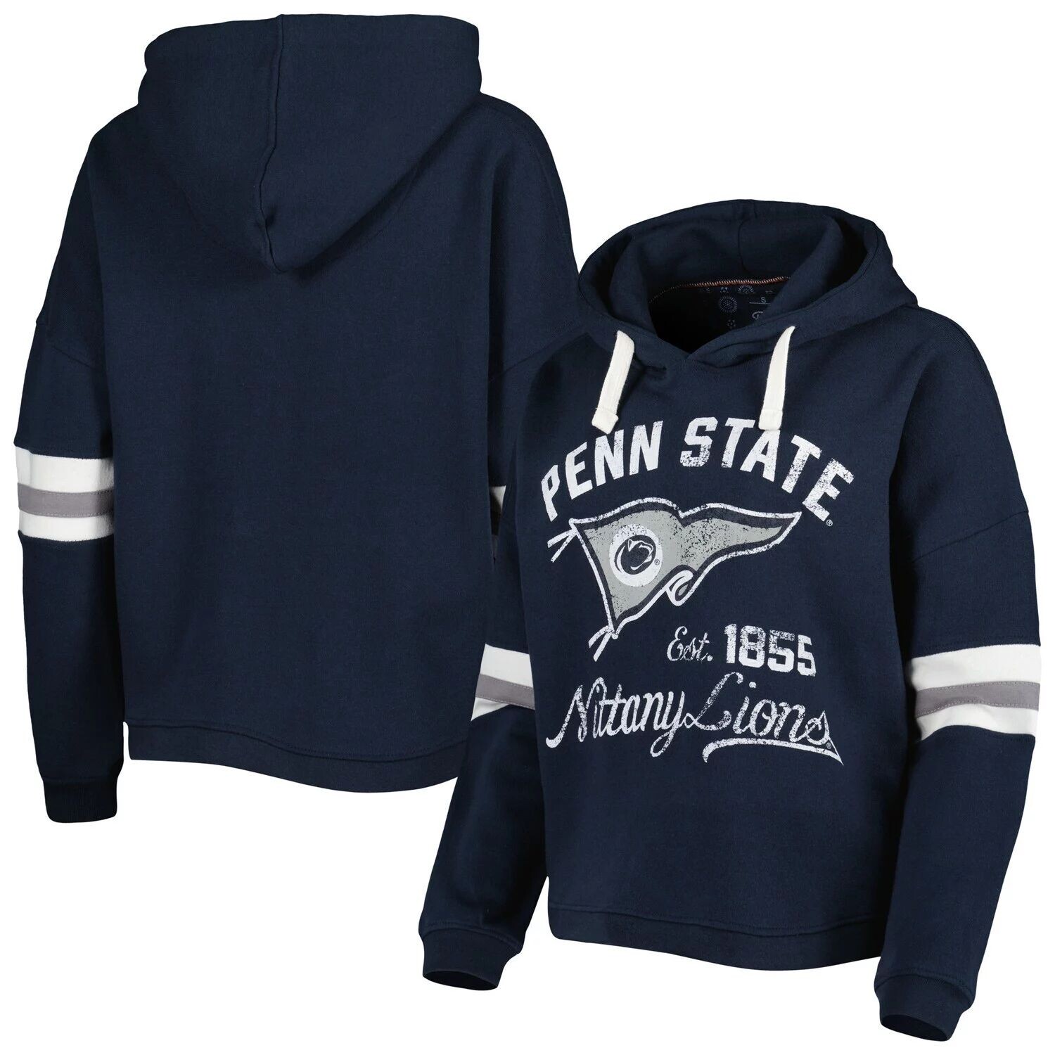 Женский пуловер с капюшоном для прессы, темно-синий пуловер Penn State Nittany Lions Super Pennant
Женский пуловер с капюшоном для прессы, темно-синий пуловер Penn State Nittany Lions Super Pennant