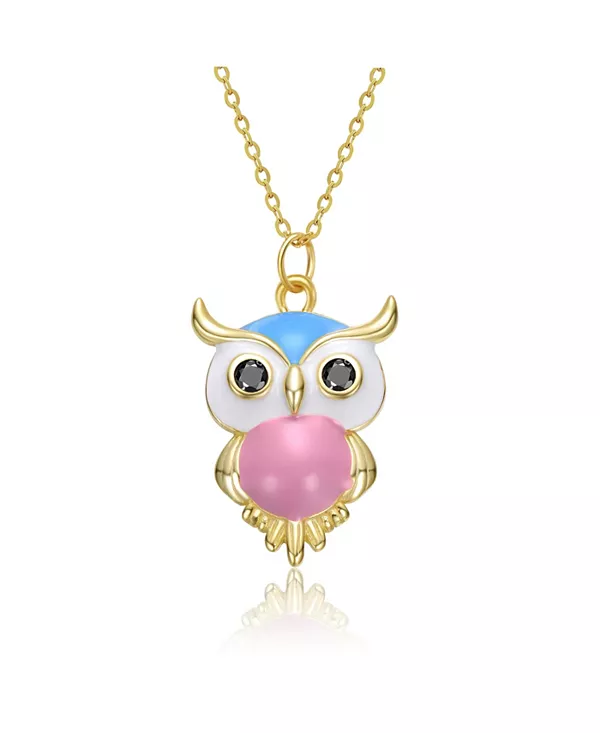 Ожерелье с подвеской в виде величественной совы, покрытое 14-каратным золотом и разноцветной эмалью Gigigirl, pink
Ожерелье с подвеской в виде величественной совы, покрытое 14-каратным золотом и разноцветной эмалью Gigigirl, pink