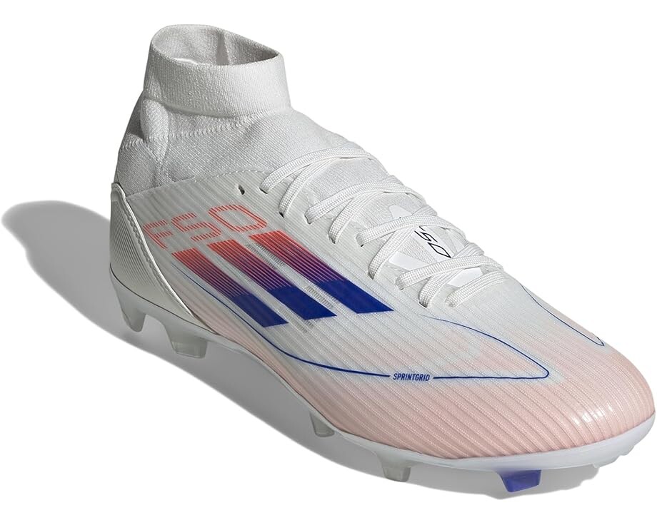 Кроссовки adidas F50 League Mid Football Boots Firm Ground, цвет White/Lucid Blue/Solar Red
Кроссовки adidas F50 League Mid Football Boots Firm Ground, цвет White/Lucid Blue/Solar Red