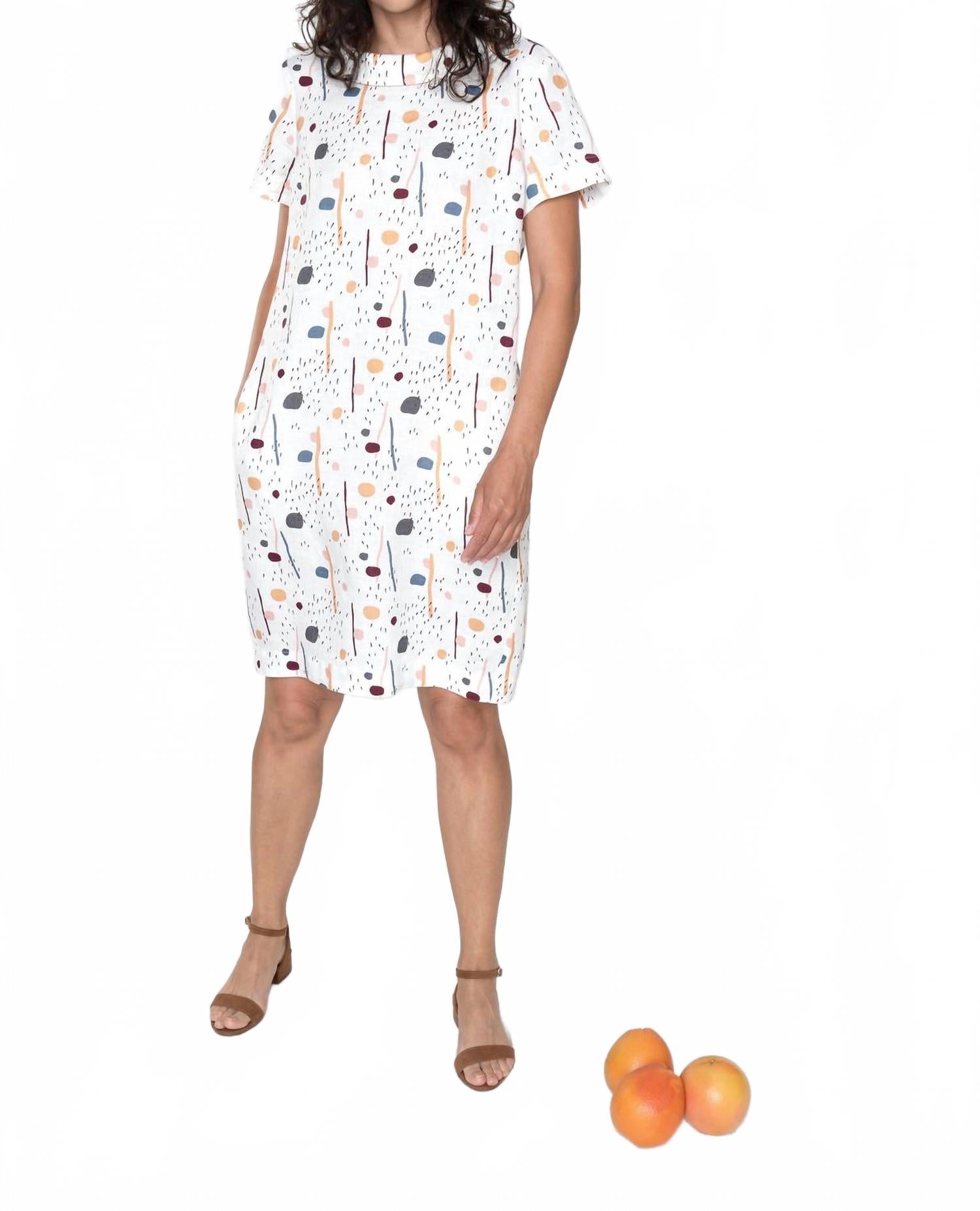 Белое платье с льняным принтом Эмили GR Nature
Белое платье с льняным принтом Эмили GR Nature