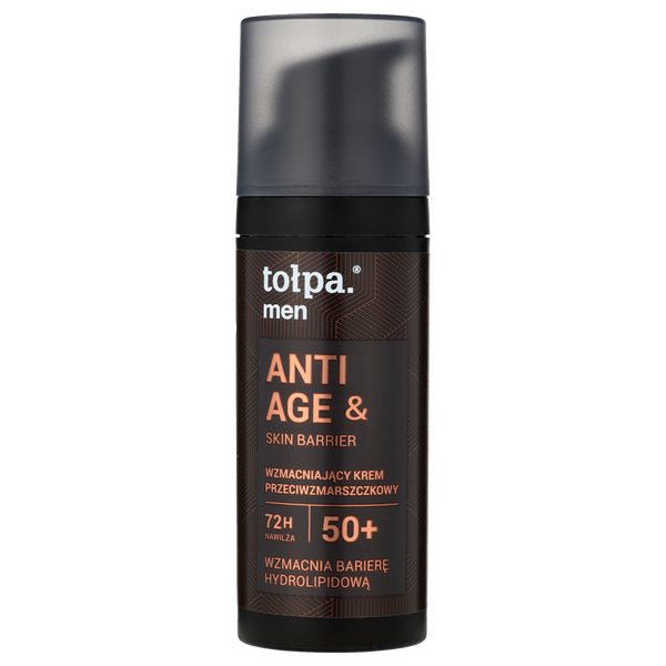 Укрепляющий крем для лица против морщин 50+, 50 мл Tołpa Men anti age&skin barrier
Укрепляющий крем для лица против морщин 50+, 50 мл Tołpa Men anti age&skin barrier