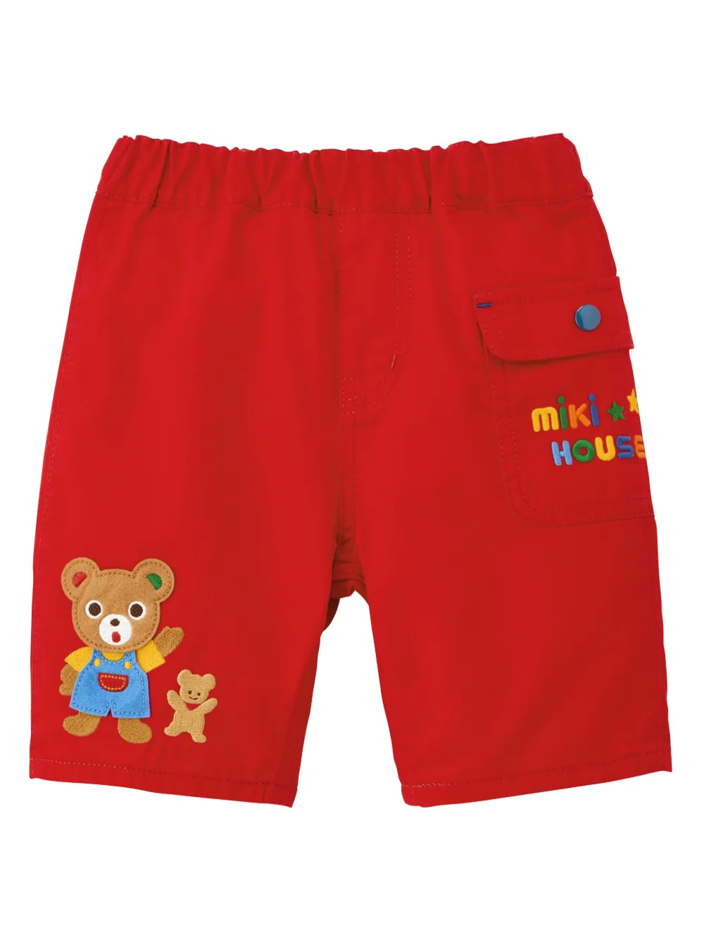 Брюки с нашивкой Miki House, красный 
Брюки с нашивкой Miki House, красный