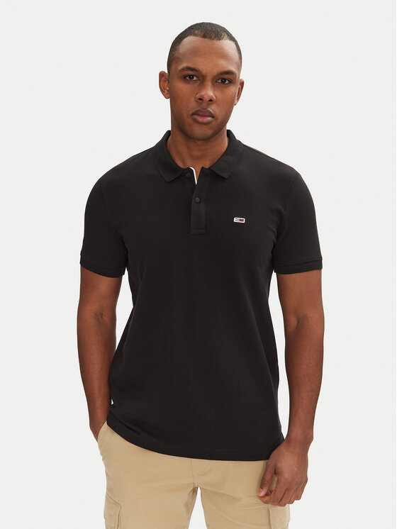 Рубашка поло облегающего кроя DM0DM20676 Tommy Jeans, черный 
Рубашка поло облегающего кроя DM0DM20676 Tommy Jeans, черный