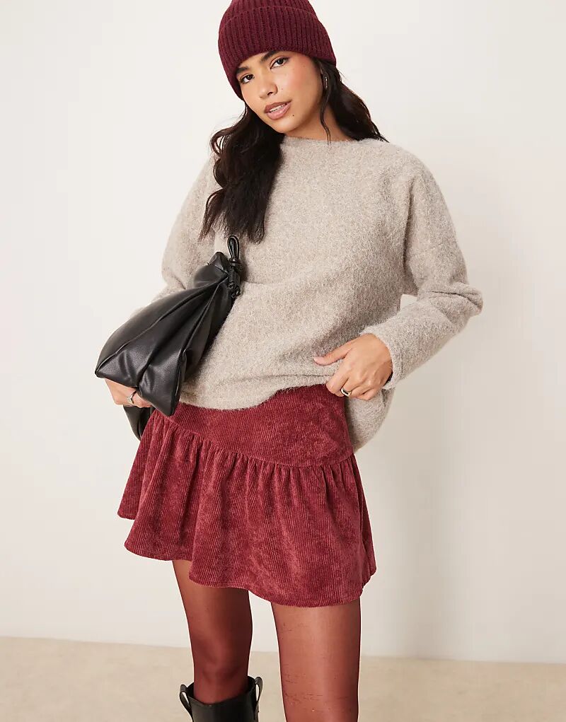 Мини-юбка из легкого шнура бордового цвета ASOS DESIGN
Мини-юбка из легкого шнура бордового цвета ASOS DESIGN