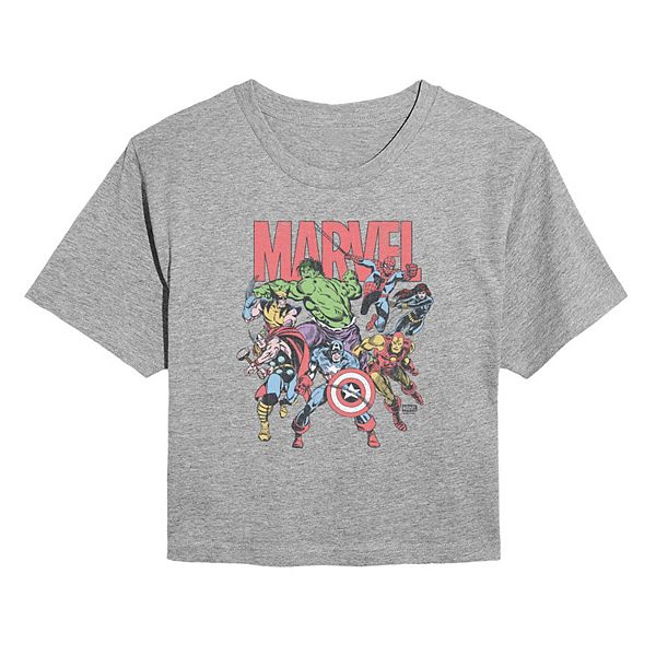 Джинсовая укороченная футболка в винтажном стиле для подростков Marvel, Heather Gray
Джинсовая укороченная футболка в винтажном стиле для подростков Marvel, Heather Gray