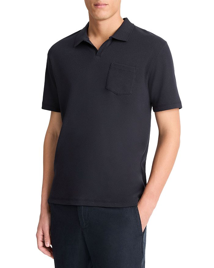 Трикотажная поло с воротником Johnny и сетчатой вязкой Vince, синий
Трикотажная поло с воротником Johnny и сетчатой вязкой Vince, синий