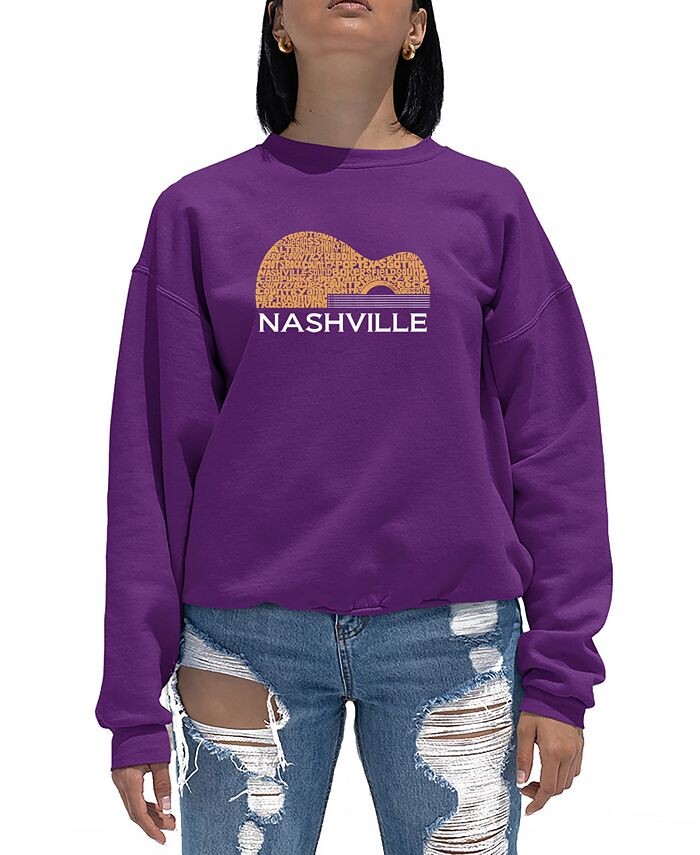 Женский свитшот с круглым вырезом Nashville Guitar Word Art LA Pop Art, фиолетовый
Женский свитшот с круглым вырезом Nashville Guitar Word Art LA Pop Art, фиолетовый