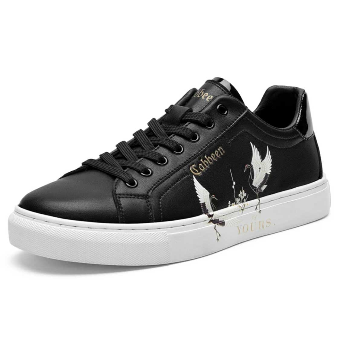 Кеды мужские, обувь для скейтбординга низкая черный Cabbeen 
Кеды мужские, обувь для скейтбординга низкая черный Cabbeen