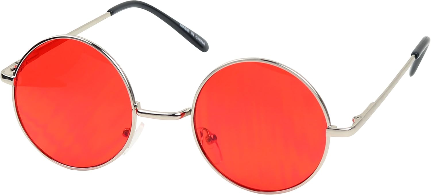 Солнцезащитные очки ShadyVEU в стиле ретро, круглые, винтажные, классические, металлические, с защитой от ультрафиолета UV400, с красными линзами, для мужчин и женщин, Silver Frame
Солнцезащитные очки ShadyVEU в стиле ретро, круглые, винтажные, классические, металлические, с защитой от ультрафиолета UV400, с красными линзами, для мужчин и женщин, Silver Frame