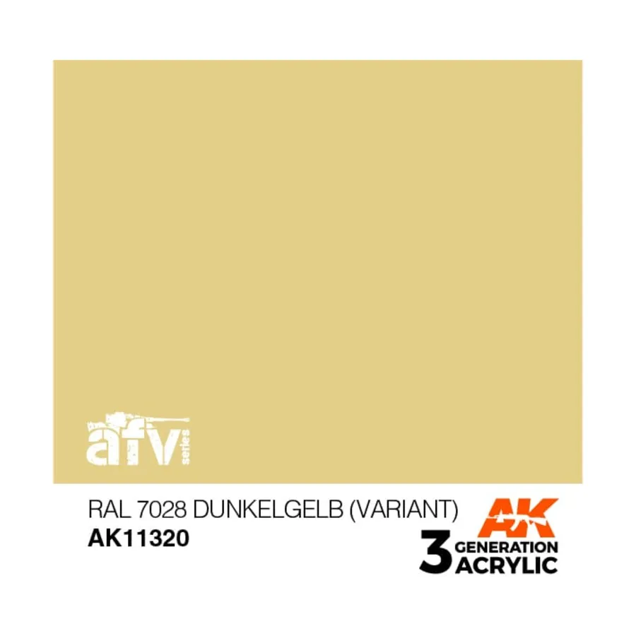 RAL 7028 Дункельгельб (вариант), 3rd Gen Acrylic - AFV
RAL 7028 Дункельгельб (вариант), 3rd Gen Acrylic - AFV