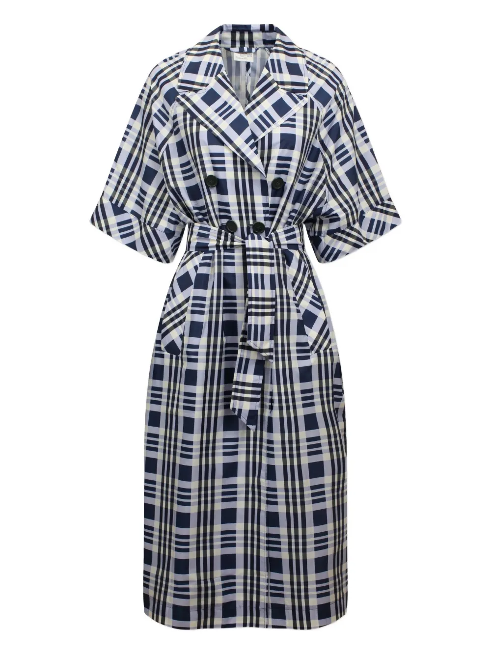 Клетчатое двубортное пальто Baum Und Pferdgarten, синий
Клетчатое двубортное пальто Baum Und Pferdgarten, синий