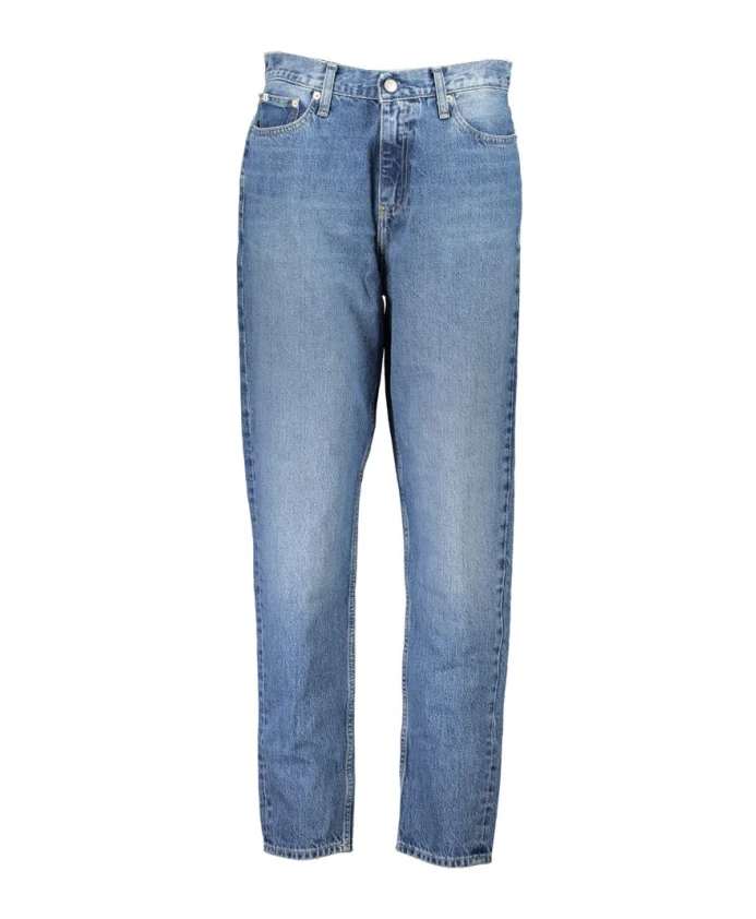 Синие хлопковые джинсы-мом с эффектом потертости Calvin Klein, синий
Синие хлопковые джинсы-мом с эффектом потертости Calvin Klein, синий