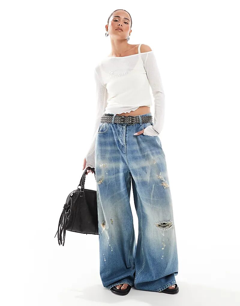 COLLUSION X007 XL мешковатые регулируемые джинсы с низкой посадкой, с эффектом потертости
COLLUSION X007 XL мешковатые регулируемые джинсы с низкой посадкой, с эффектом потертости