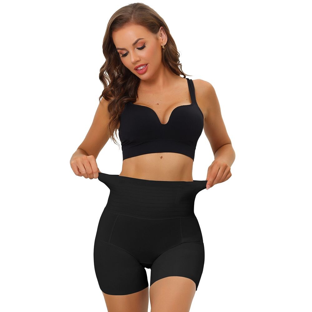 Женское корректирующее белье с завышенной талией, шорты для мальчиков, трусики с контролем живота ALLEGRA K, черный 
Женское корректирующее белье с завышенной талией, шорты для мальчиков, трусики с контролем живота ALLEGRA K, черный