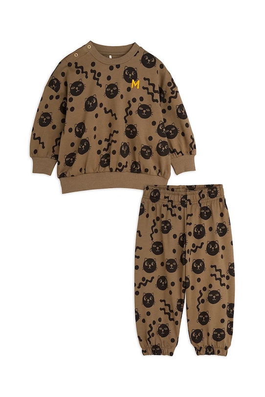 Хлопковый детский костюм Squiggly cats Mini Rodini, коричневый
Хлопковый детский костюм Squiggly cats Mini Rodini, коричневый