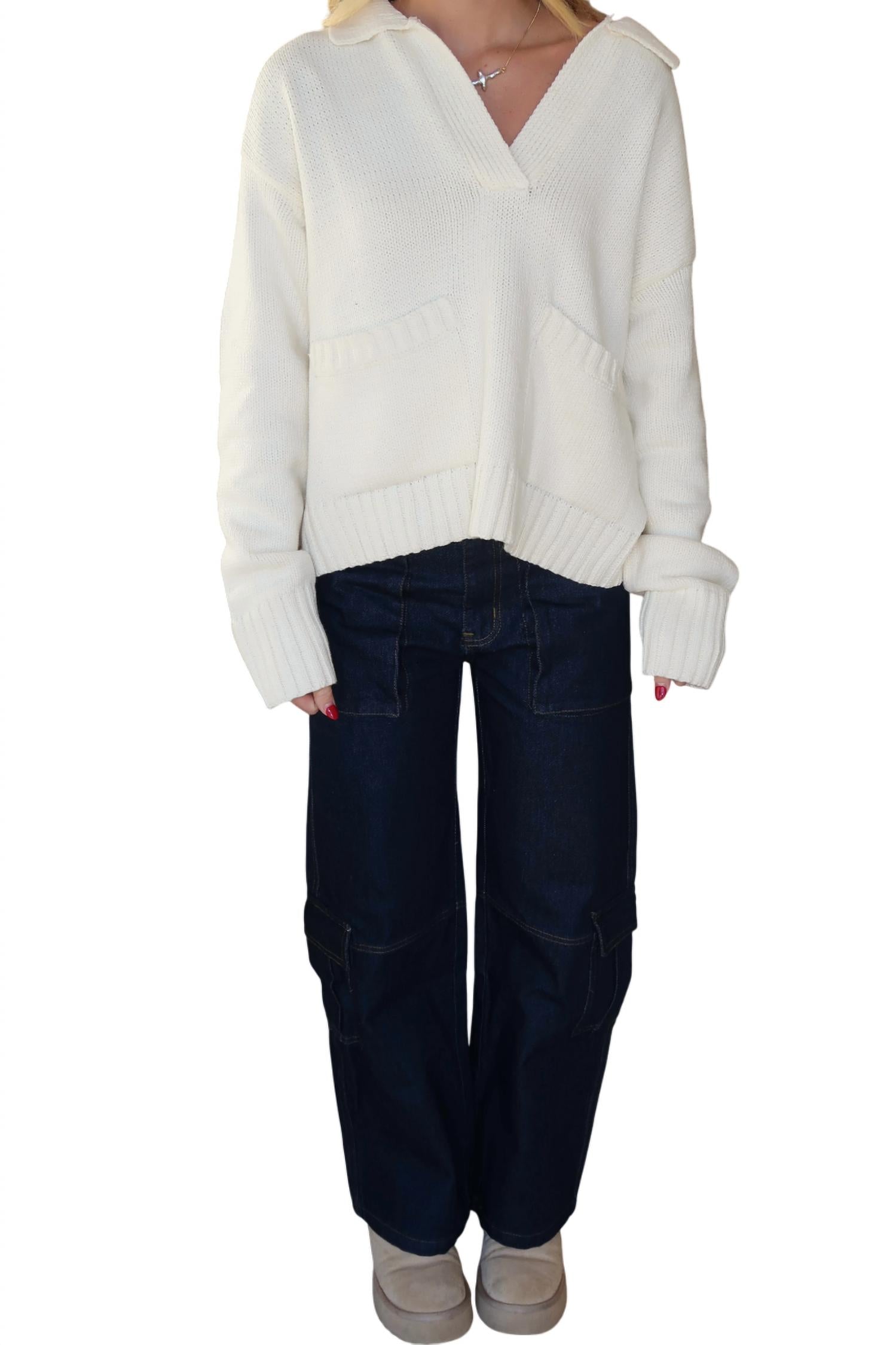 Осенний свитер цвета слоновой кости Emory Park
Осенний свитер цвета слоновой кости Emory Park