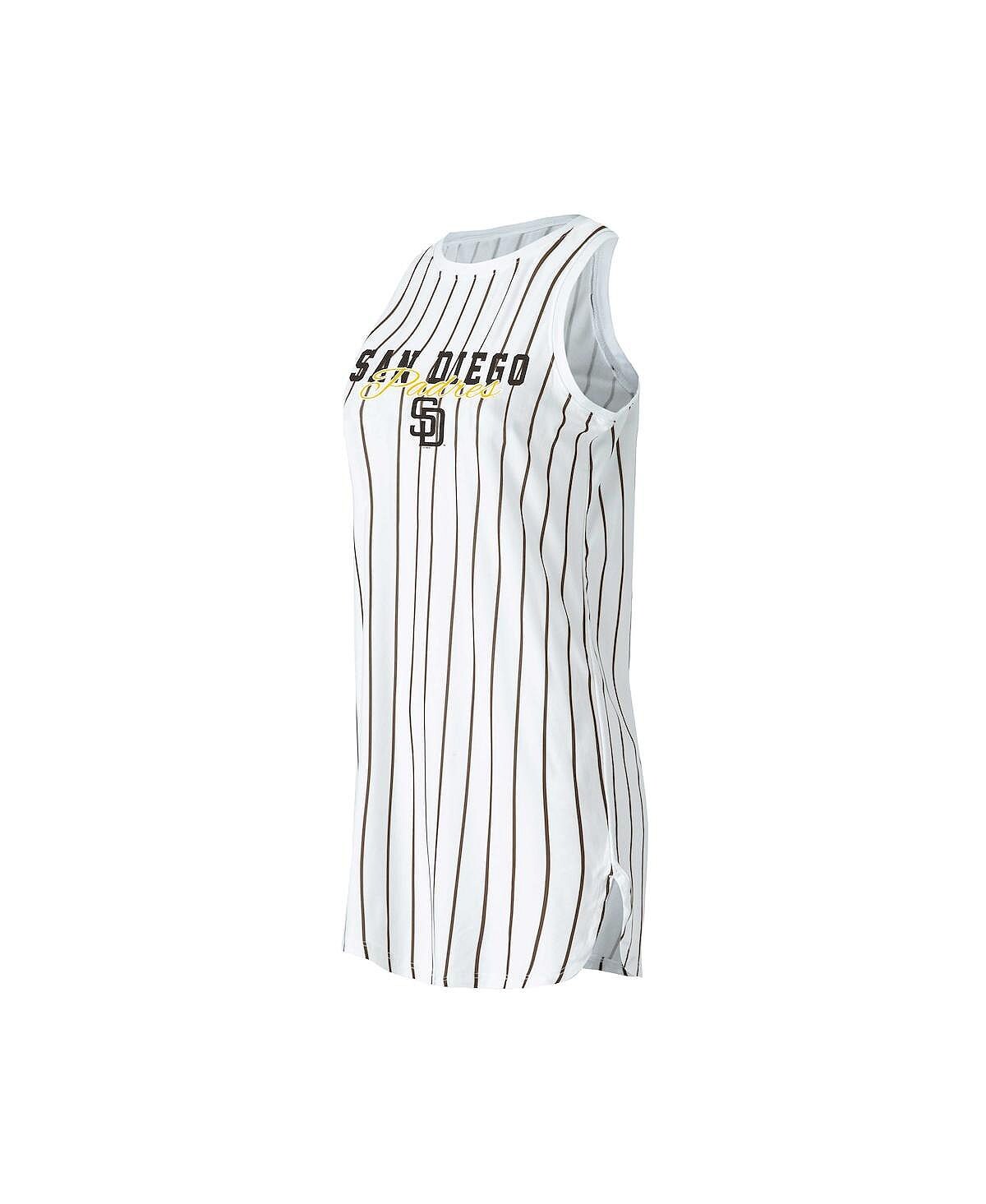 Женская белая ночная рубашка без рукавов в тонкую полоску San Diego Padres Reel Concepts Sport, белый
Женская белая ночная рубашка без рукавов в тонкую полоску San Diego Padres Reel Concepts Sport, белый