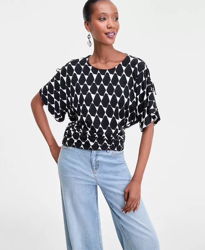 Женский топ с боковыми завязками в анималистичном принте I.N.C. International Concepts, черный
Женский топ с боковыми завязками в анималистичном принте I.N.C. International Concepts, черный