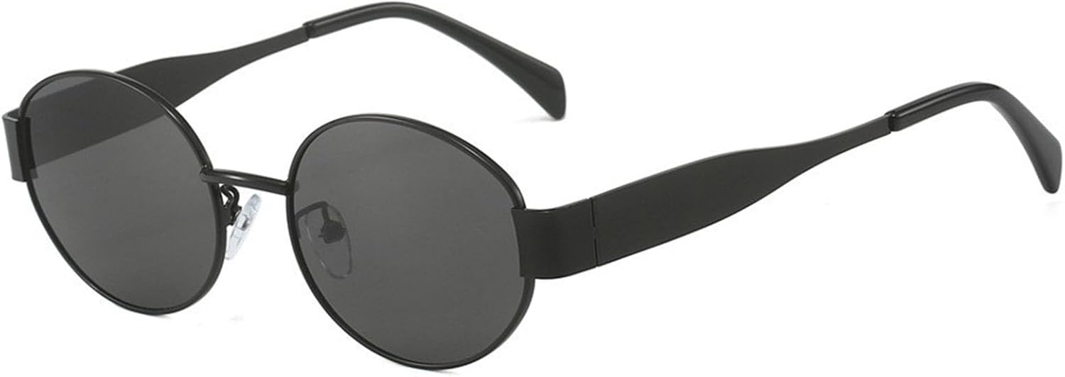 Ретро-очки овальной формы для женщин и мужчин, модный дизайн с металлической оправой, классический черный цвет, защита от УФ-излучения UV400 Bsreyeop, Black Frame/Grey Lens F2
Ретро-очки овальной формы для женщин и мужчин, модный дизайн с металлической оправой, классический черный цвет, защита от УФ-излучения UV400 Bsreyeop, Black Frame/Grey Lens F2