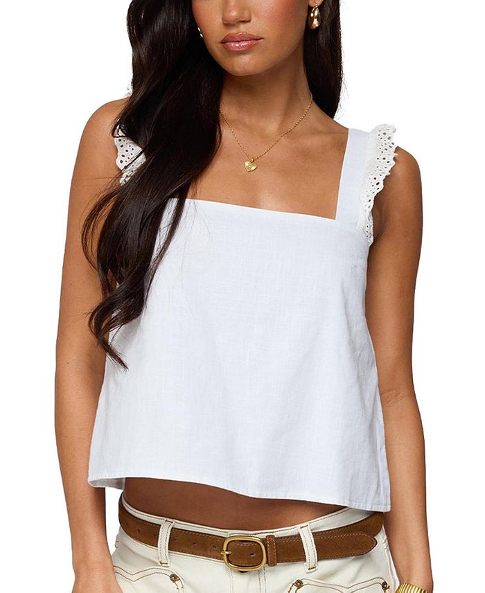 Топ Viviana с эффектом льна Edikted, белый
Топ Viviana с эффектом льна Edikted, белый